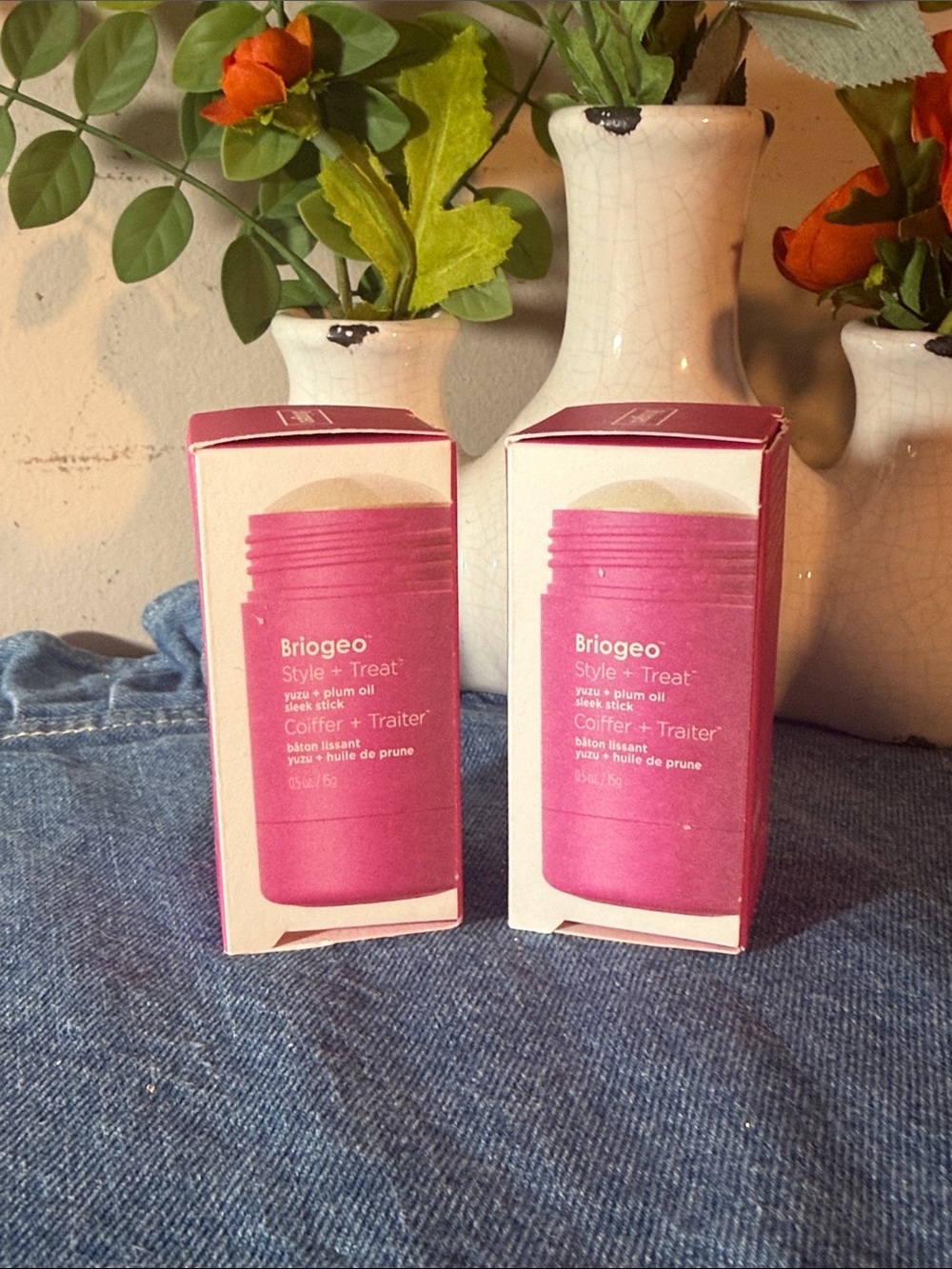 Briogeo Style + Treat Sleek Stick Duo for sleek luxurious hair. Use on Dry Hair!